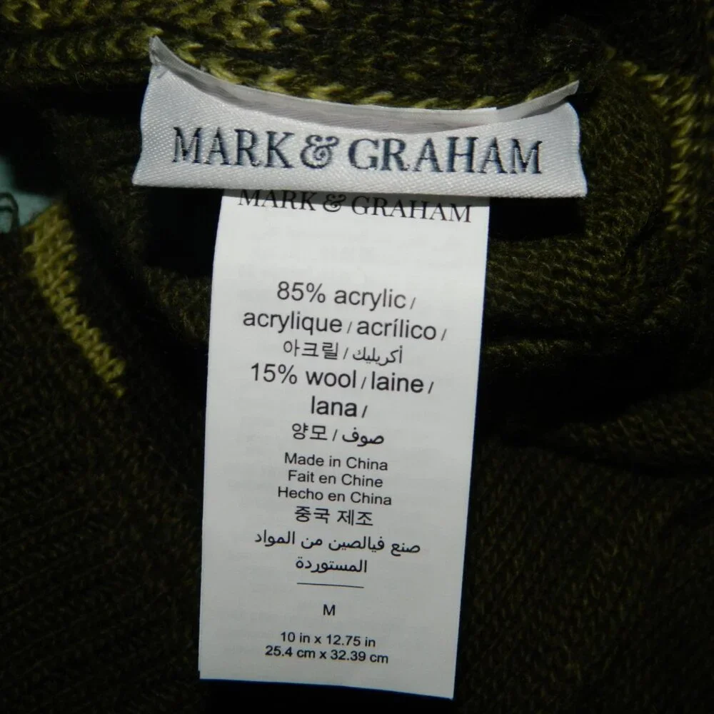 Mark & Graham Camo Print Knit Dog Sweater Sz M 